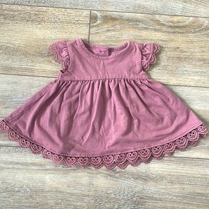 Mauve Dress with Lace
